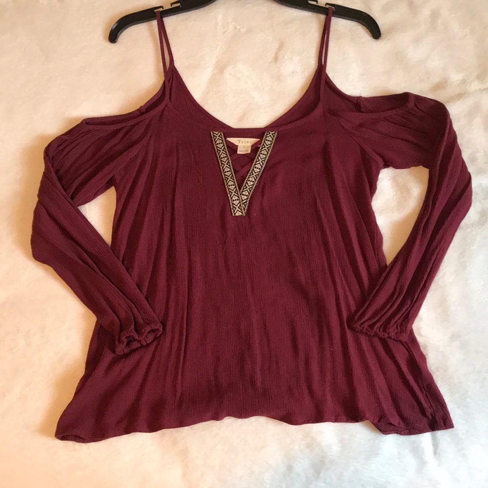 Burgundy Blouse